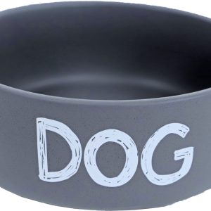 Boon Eetbak Steen Dog mat grijs 19cm