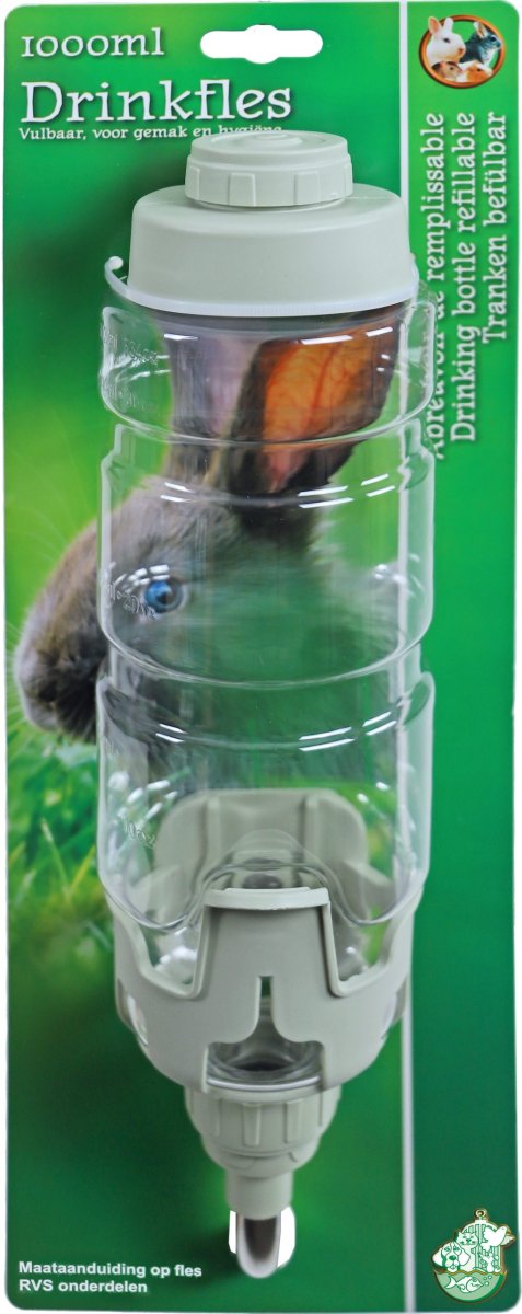 De Boon Drinkfles Vulbaar+Houder 1000ML - Afbeelding 2
